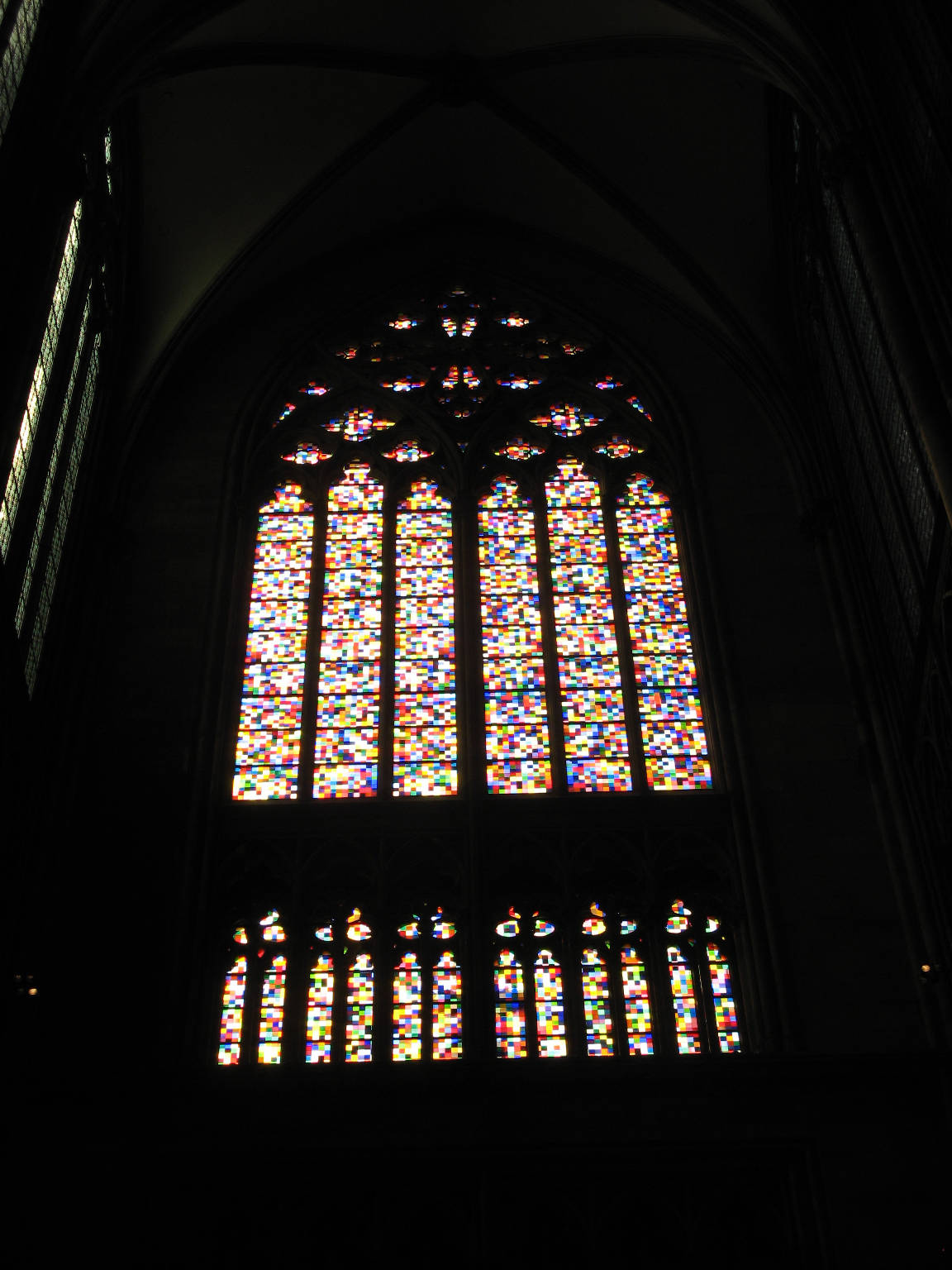 A modern stained-glass window
